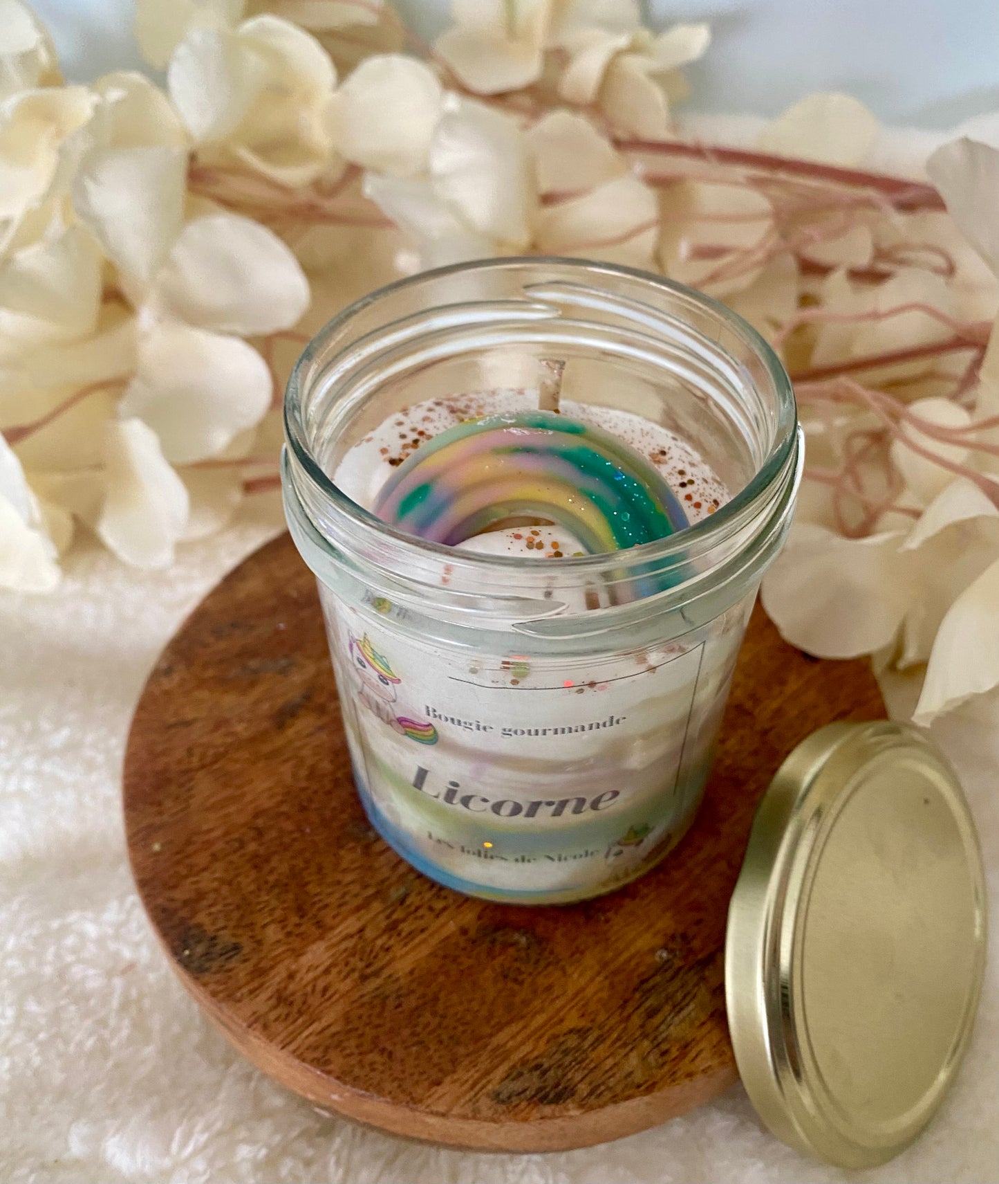 Bougie gourmande Licorne - Nouvelle version