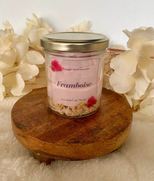 Bougie gourmande framboise - Nouvelle version