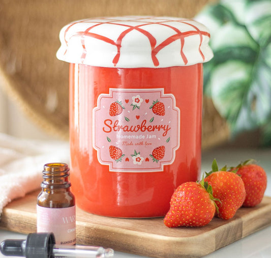 Bruleur pot de confiture à la fraise