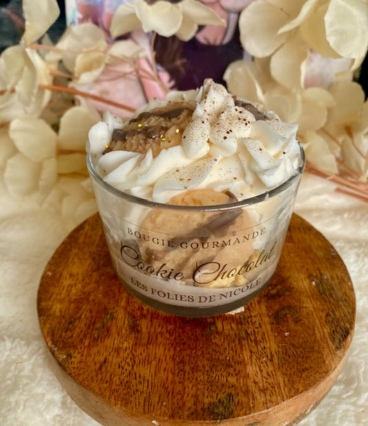 Bougie gourmande cookie chocolat