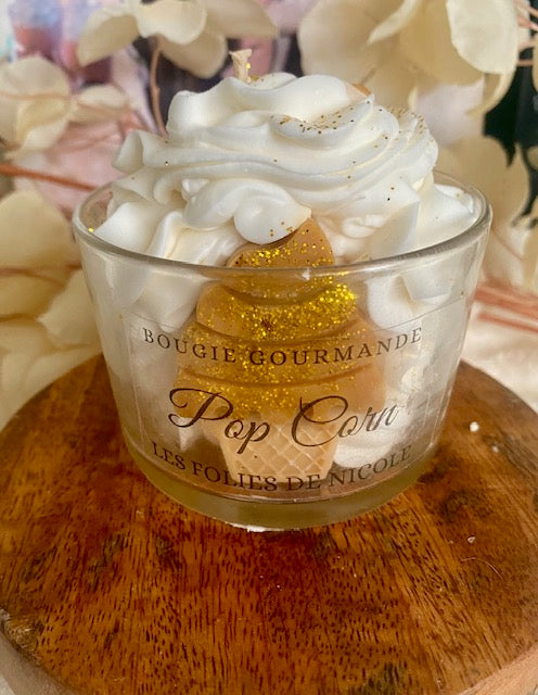 Bougie gourmande pop corn