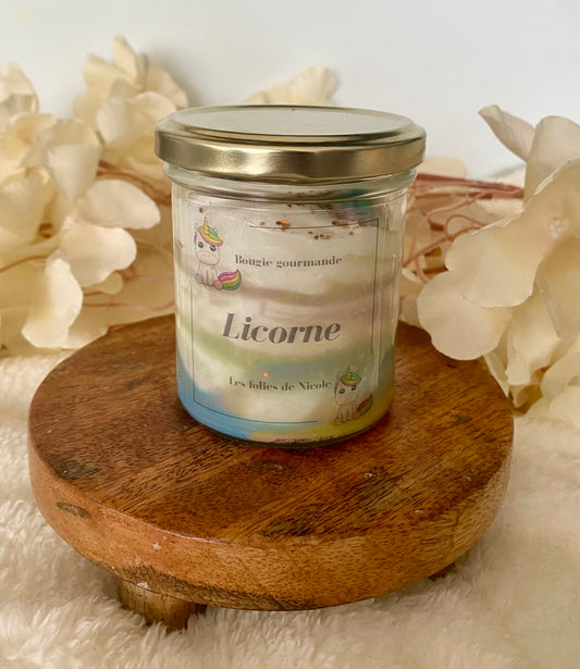 Bougie gourmande Licorne - Nouvelle version  