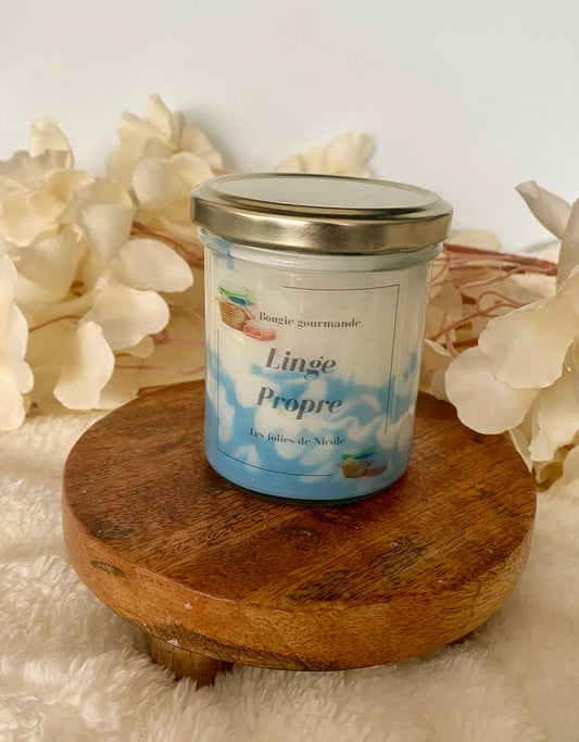 Bougie gourmande Linge Propre - Nouvelle version  