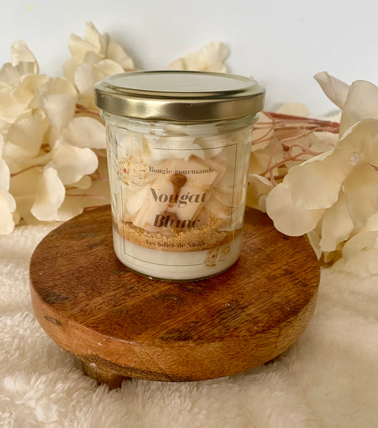 Bougie gourmande Nougat Blanc - Nouvelle version  