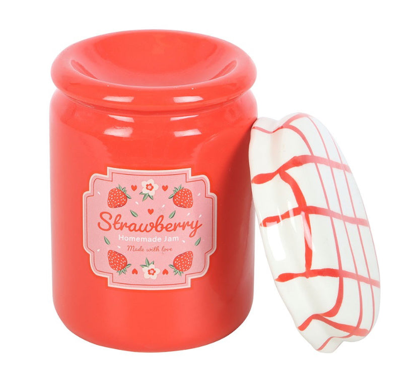 Bruleur pot de confiture à la fraise