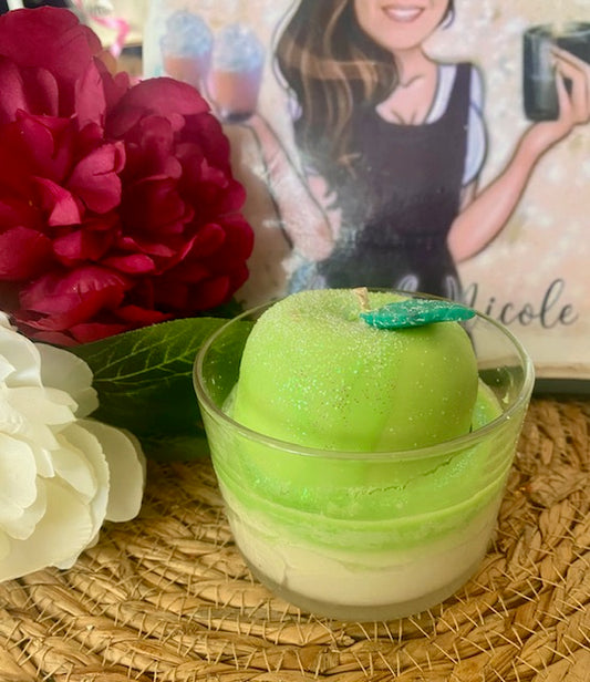 Bougie gourmande pomme verte 